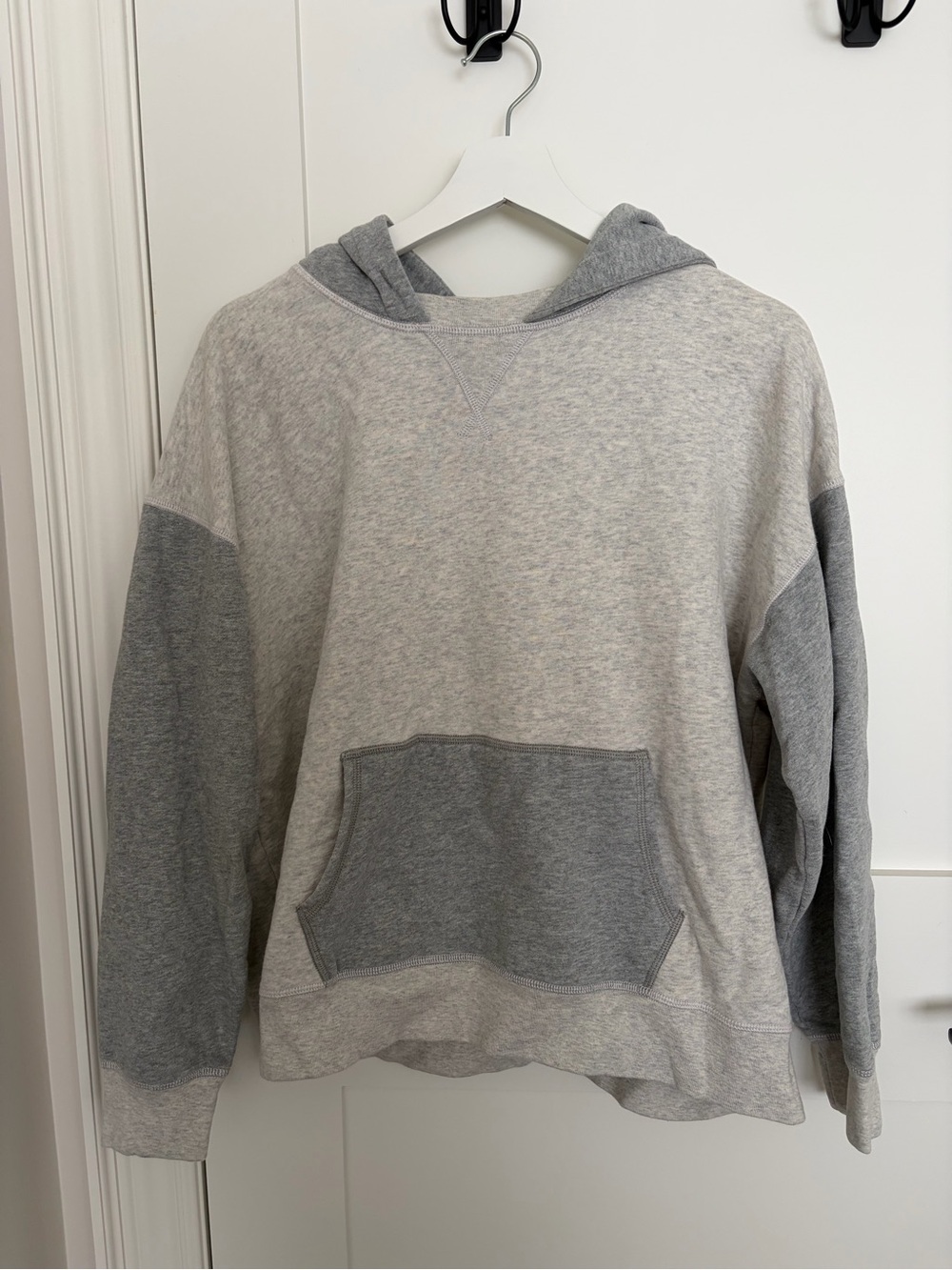 American Eagle Outfitters Two-Tone Light Gray and Dark Gray Hoodie